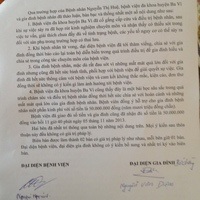 Biên bản thỏa thuận hỗ trợ 50 triệu đồng cho gia đình sản phụ xấu số.(ảnh,H.Ngân)