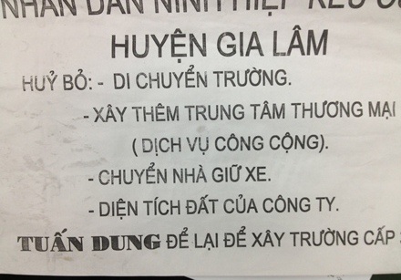 Hàng trăm tiểu thương Ninh Hiệp bãi thị, đối thoại với Chủ tịch huyện - 2 Tối hậu thư của tiểu thương chợ Ninh Hiệp.