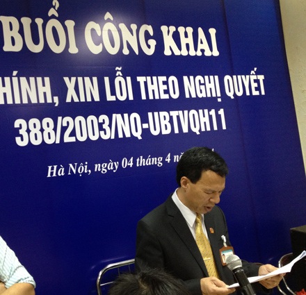 Tòa án Hà Nội xin lỗi người bị kết án oan - 1 Tòa án Hà Nội xin lỗi người bị kết án oan