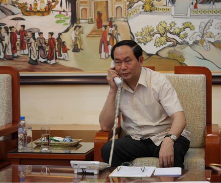 Bộ trưởng Trần Đại Quang điện đàm với Bộ trưởng Bộ Công an Trung Quốc - 1 Bộ trưởng Trần Đại Quang điện đàm với Bộ trưởng Bộ Công an Trung Quốc