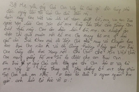Lời nhắn gửi cuối cùng của tử tù Vi Văn Nhượng