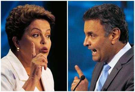 Bà Rousseff đang dẫn trước ông Neves sít sao