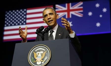 Obama muốn giúp nâng cao lực lượng hàng hải Việt Nam - 1 Tổng thống Mỹ Barack Obama tại Úc tham dự hội nghị thượng đỉnh G20