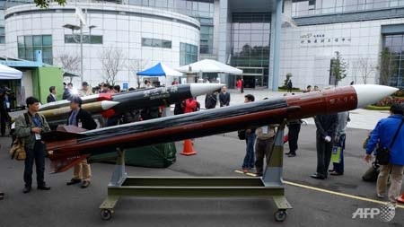 Tên lửa Thiên Cung 3 của Đài Loan được trưng bày