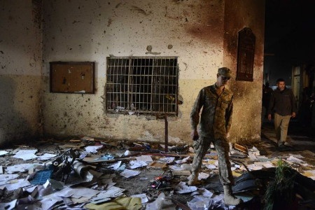 Một lớp học tại ngôi trường xảy ra thảm sát