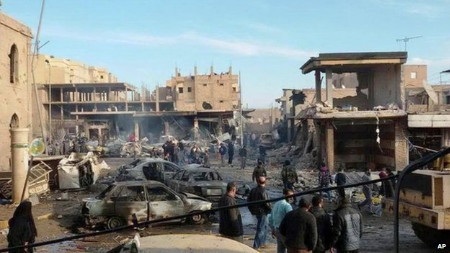 Raqqa đang liên tục hứng chịu các cuộc không kích