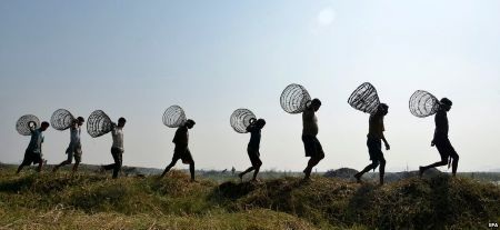 Người Paris xếp hàng tại một sạp báo hôm 14/1, đợi mua số đầu tiên của tạp chí châm biếm