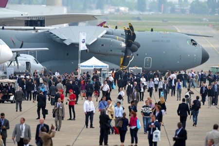 Triển lãm hàng không Paris tưng bừng khai mạc - 9 Máy bay vận tải quân sự Airbus A400M. (Ảnh: