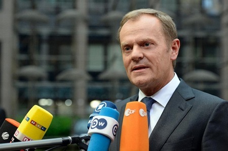 Phiên họp thượng đỉnh EU về Hy Lạp bất ngờ bị hủy - 1 Ông Donald Tusk khẳng định cuộc họp thượng đỉnh EU về Hy Lạp đã bị hủy (Ảnh: AFP)