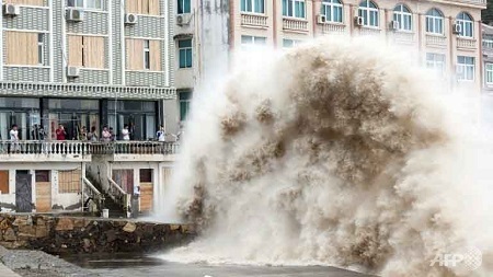 Thượng Hải "run rẩy" trước siêu bão mạnh nhất từ năm 1949 - 1 Thượng Hải run rẩy trước siêu bão mạnh nhất từ năm 1949