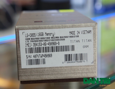 Đập hộp LG G3 phiên bản 16 GB giá 12,9 triệu đồng - 3 Máy được sản xuất tại Việt Nam