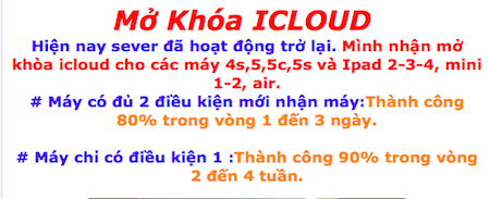 Cẩn thận mất tiền oan vì dịch vụ "mở khoá iCloud" cho iPhone - 1 Rất nhiều dịch vụ nhận mở khóa iCloud hiện nay tại Việt Nam