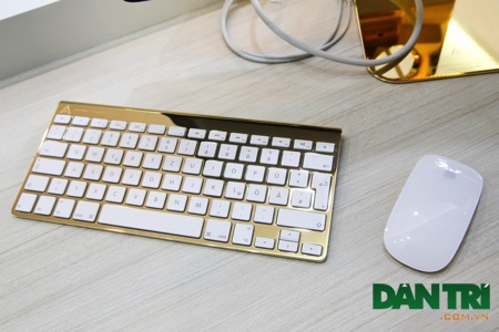 Ngắm Apple iMac mạ vàng và bọc da cá sấu đầu tiên tại Việt Nam - 4 Phím được mạ vàng