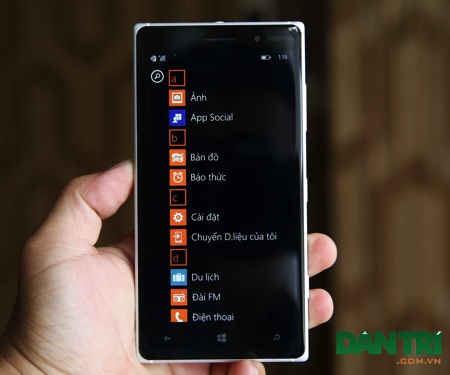Đập hộp Lumia 830 chính hãng tại Việt Nam - 12 Giao diện menu ứng dụng