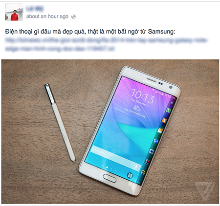 Giới công nghệ Việt tỏ ra thích thú với chiếc Galaxy Note Edge - 3 Nhiều bình luận khen tặng dành cho thiết kế đột phá của Galaxy Edge