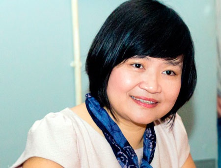 Tiến sĩ Giáo dục Nguyễn Thụy Anh chia sẻ trong buổi gặp gỡ cùng các gia đình trẻ