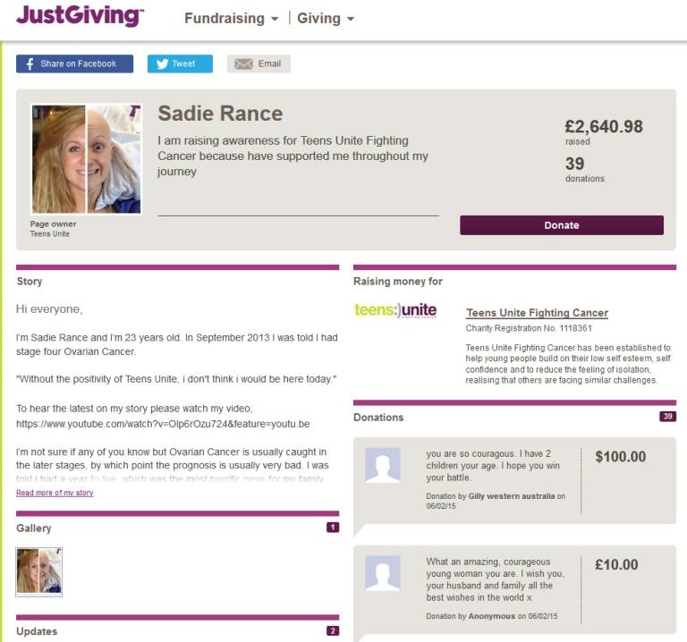 Sadie và bạn trai Jason trước khi cô phát hiện ung thư giai đoạn cuối.