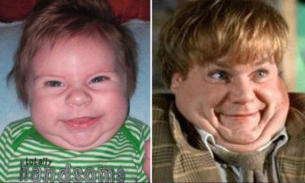 11 em bé sinh ra đã giống người nổi tiếng - 4 Chris Farley.