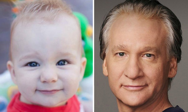 11 em bé sinh ra đã giống người nổi tiếng - 5 Bill Maher.