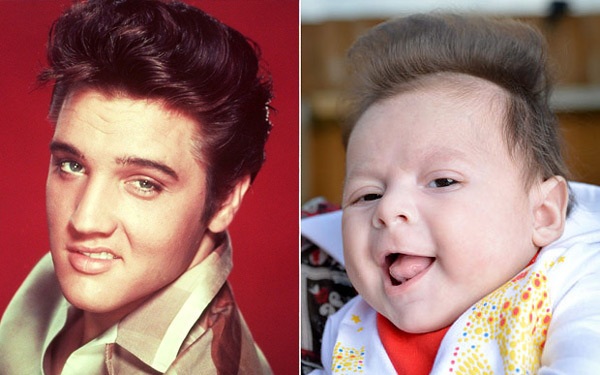 11 em bé sinh ra đã giống người nổi tiếng - 6 Elvis Presley.
