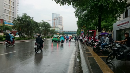 Đường Nguyễn Chí Thanh - khu vực thi trường ĐH Luật HN