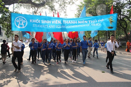 Hà Nội: Hàng nghìn người đạp xe, đi bộ vì môi trường - 13 Khối thanh niên, sinh viên Thủ đô đông đảo nhất.