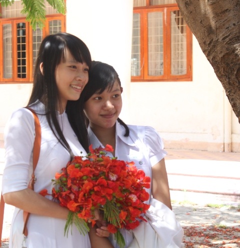 Phượng nở rồi giờ chia tay đã đến... (Ảnh: Doãn Công)