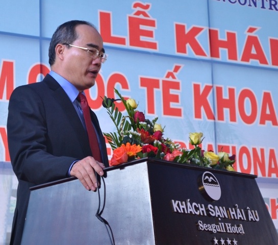 Phó Thủ tướng Nguyễn Thiện Nhân phát biểu tại lễ khánh thành Trung tâm ICISE.