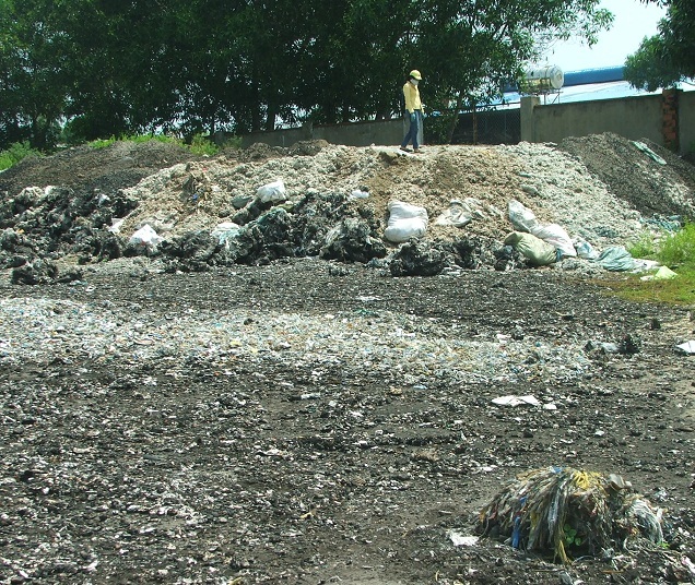 Không chỉ xả nước thải chưa qua xử lý mà công ty này còn thải xác thải bừa bãi ra môi trường