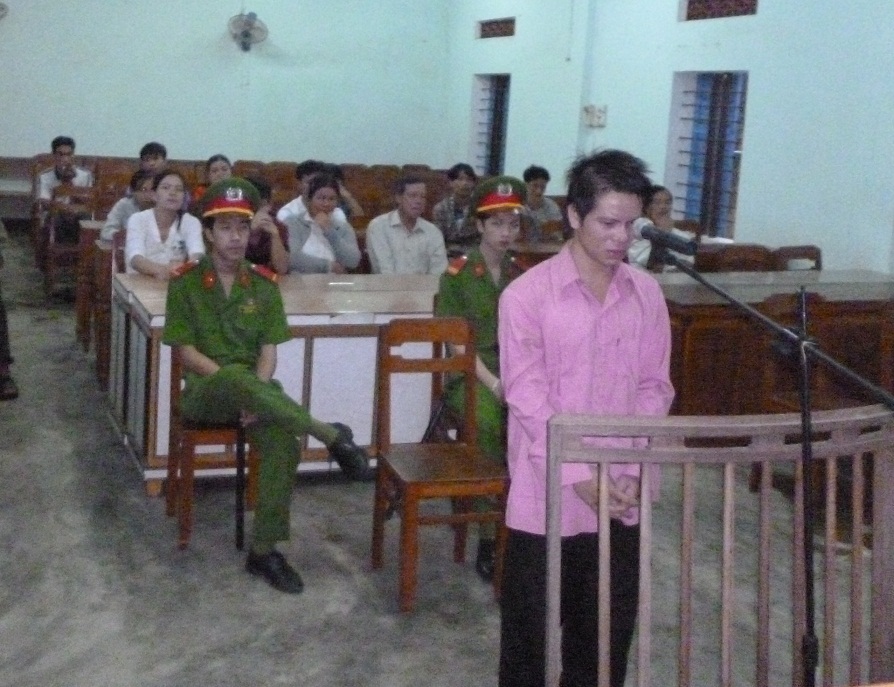 Bị cáo Định tại phiên tòa