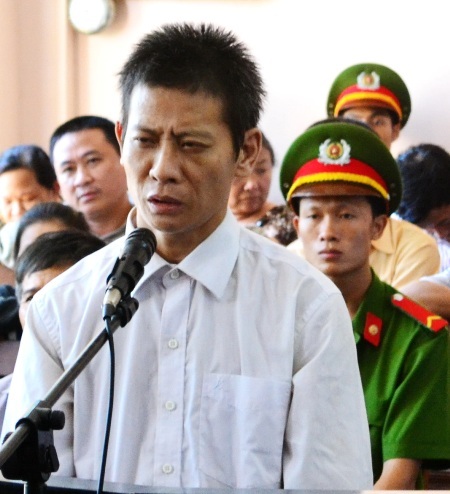 Bị cáo Hiền tại phiên phúc thẩm xử lưu động sáng 30/5