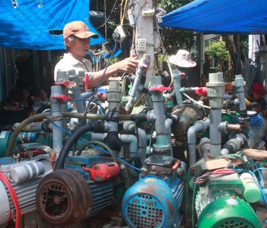 Các giếng hầu hết đều cạn kiệt