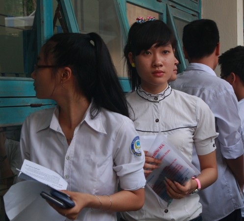 Thí sinh tại hội đồng thi