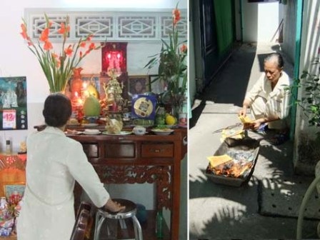 Gia đình bà Kim Thanh vẫn duy trì tục hóa vàng