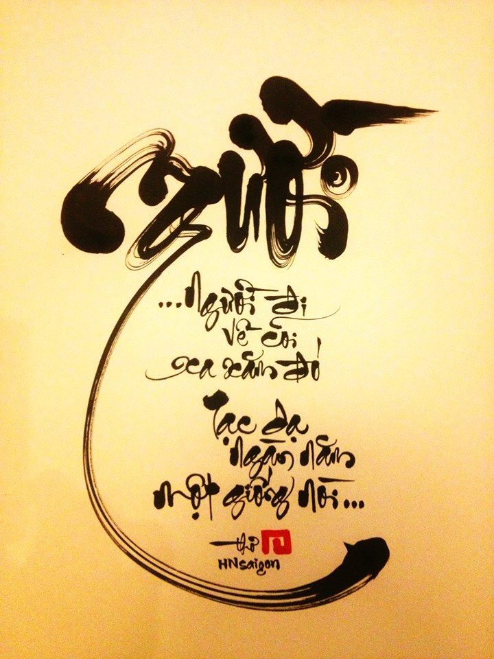 Bức tranh chữ kính dâng Đại tướng của em học sinh lớp 9 Võ Tuấn