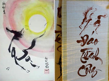 Ngay trong ngày khai mạc, phố ông đồ đã đón tiếp rất đông khách tham quan đến chụp ảnh, mua tranh