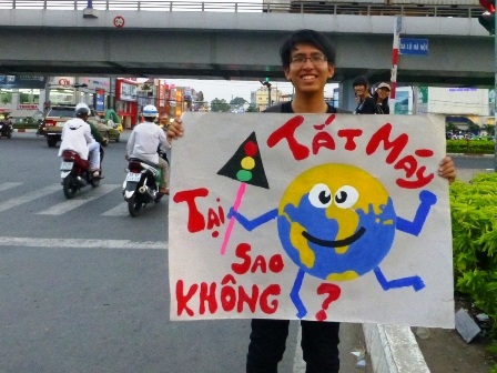 Đồng diễn guitar cùng người điếc, câm hưởng ứng Giờ Trái Đất