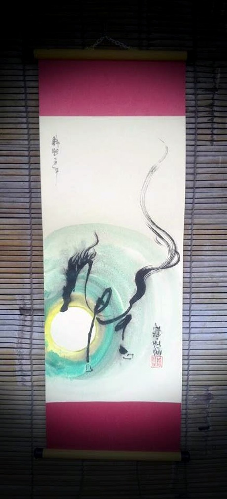 Những chú ngựa họa tự chúc xuân Giáp Ngọ - 7 “Tân xuân” (họa sĩ Lê Vũ)