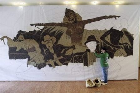 “Vẽ” tranh tài tình từ 1 triệu hạt cà phê - 5