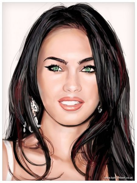 Vẽ chân dung người nổi tiếng cực đẹp bằng iPad - 6 Vẽ chân dung người nổi tiếng cực đẹp bằng iPad - 6