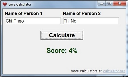 Công cụ "đo mức độ yêu" cho ngày Valentine - 2 Công cụ "đo mức độ yêu" cho ngày Valentine - 2