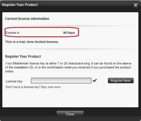 Gấp 3 thời gian dùng Bitdefender Total Security 2012 miễn phí
