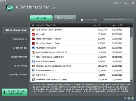 Các chức năng của Advanced SystemCare được xếp vào 4 nhóm riêng biệt: