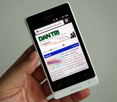 Duyệt web trên Xperia Go