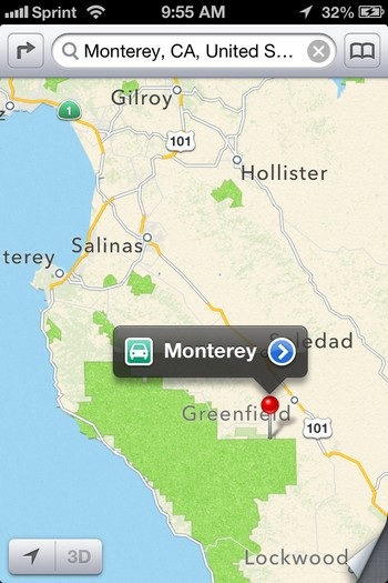 Thành phố bên bờ biển Monterey (California, Mỹ) đã được Apple chuyển về đất liền