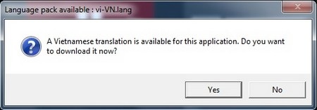 Sau khi cài đặt tiếng Việt, đóng và kích hoạt lại phần mềm để ngôn ngữ tiếng Việt có tác dụng.