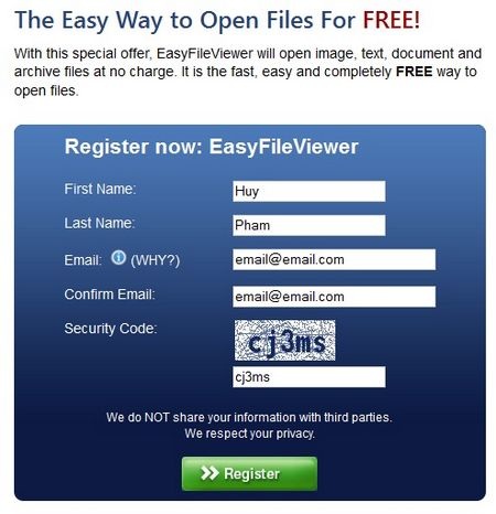 EasyFileViewer cho phép mở nhiều định dạng file khác nhau chỉ bằng một phần mềm