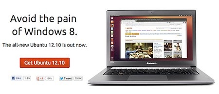 Quảng cáo Ubuntu “đá đểu” Windows 8 - 1 Quảng cáo với nội dung “thách thức” của Canolical nhằm vào Windows 8.