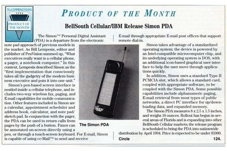 Hình ảnh smartphone đầu tiên trên thế giới ra đời cách đây tròn 20 năm - 6 IBM Simon đã từng được bình chọn là sản phẩm của tháng ngay trong tháng đầu tiên ra mắt thị trường