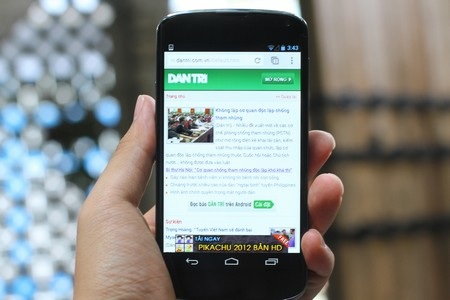 Duyệt web trên Nexus 4